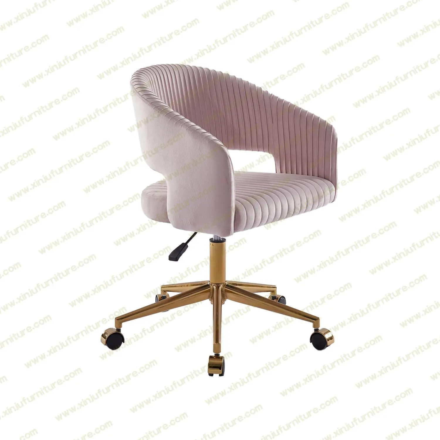 Simple removable tufted office chair stripe Pink